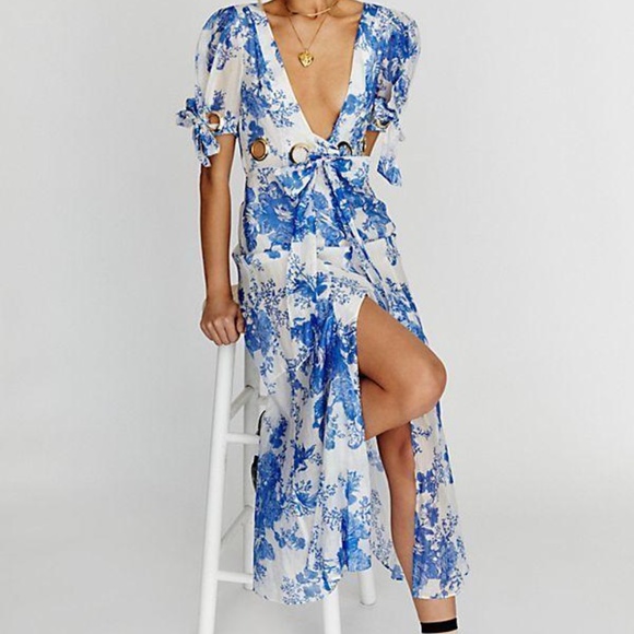 alice mccall only everything midi dress Alice McCall Blue & White Only Everything Midi Dress Size 2 US $495